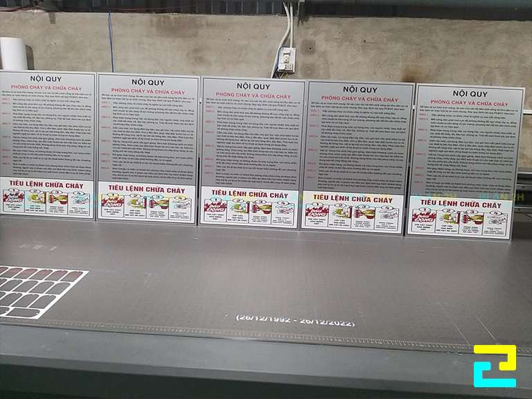 In ấn bảng nội quy trên alu