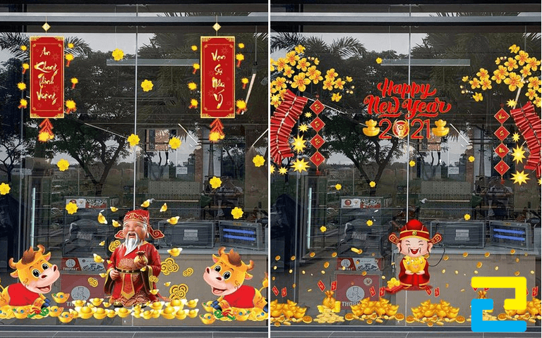 Mẫu Decal thần tài cầu may mắn, phát tài phát lộc