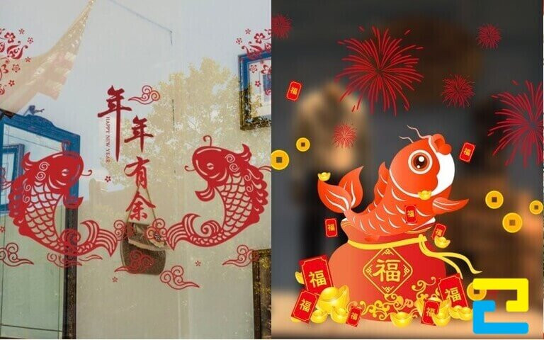 Hình cá chép biểu trưng ý nghĩa may mắn, lộc tràn đầy