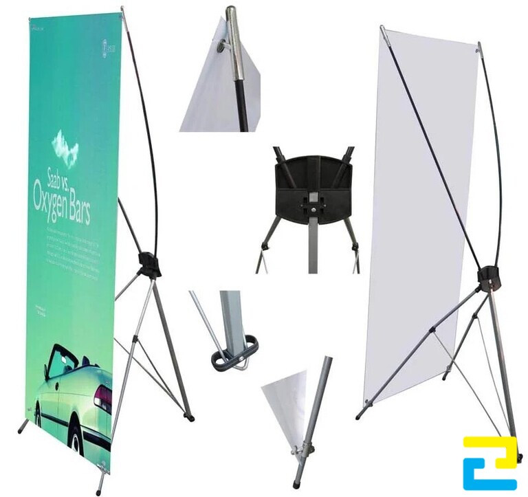 Cách gắn standee chữ X nhanh chóng hiệu quả