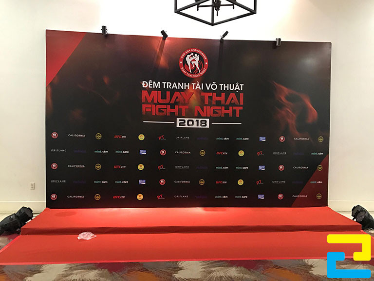 In backdrop sự kiện tranh tài võ thuật Muay Thái