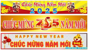 Mau 1 Bang Ron Chuc Mung Nam Moi 2025