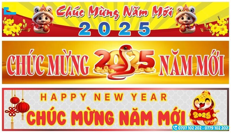 Mau 1 Bang Ron Chuc Mung Nam Moi 2025