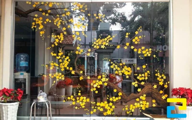 Mau Decal Trang Tri Tet Hoa Mai