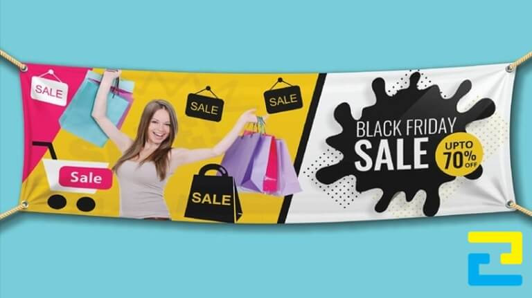 In banner sale sự kiện black friday cho cửa hàng