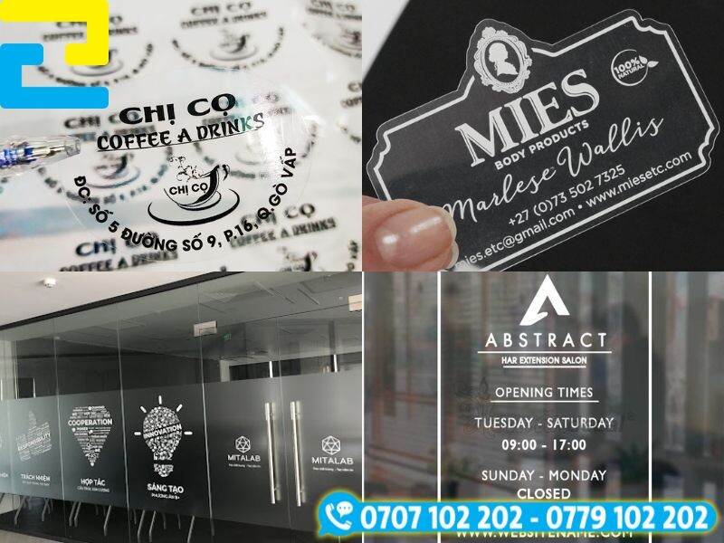 Ung Dung Giay Decal Nhua Trong