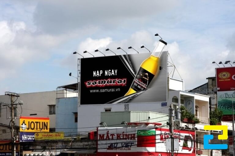 In pano quảng cáo nước uống Samurai