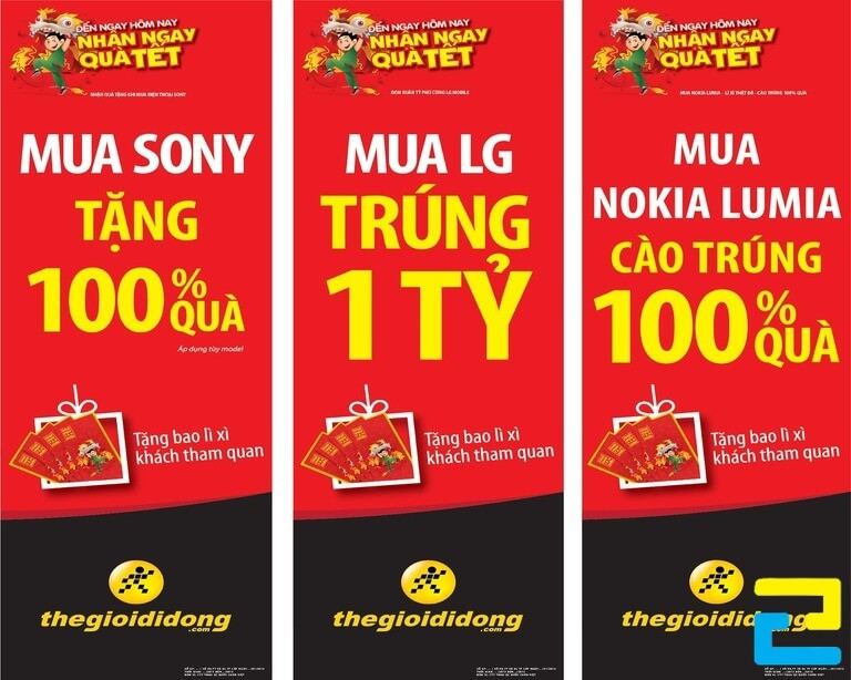 Công Ty In Ấn Quảng Cáo 2H còn nhận in những mẫu băng rôn do quý khách tự thiết kế