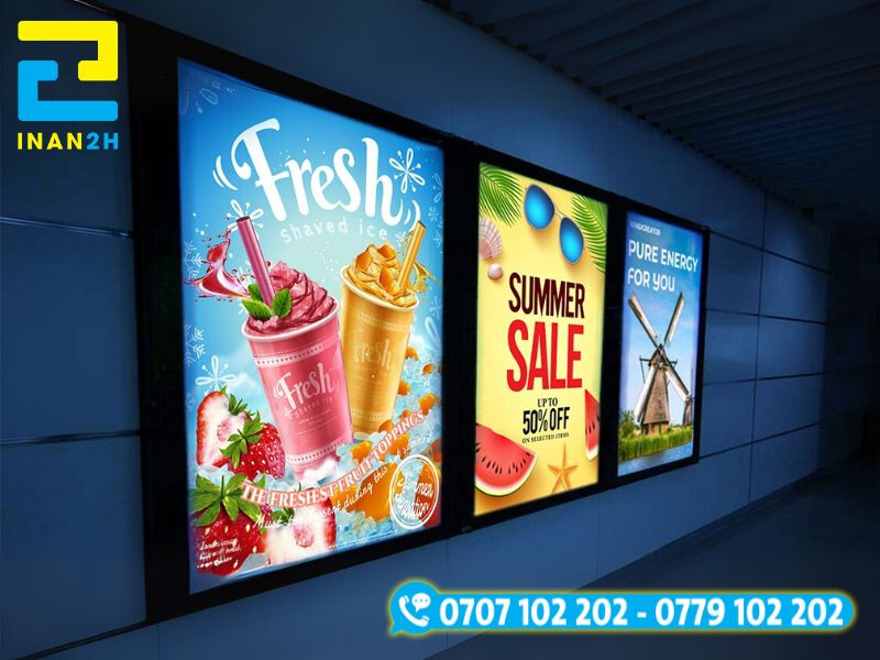 Poster trên backlit film tạo hiệu ứng ánh sáng ấn tượng, đẹp mắt