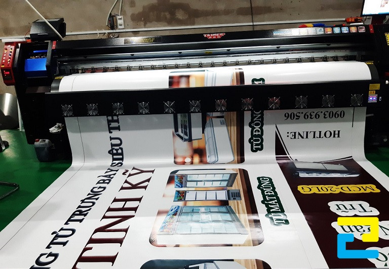 In bạt làm bảng hiệu cho siêu thị điện máy