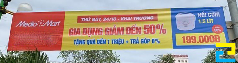 Băng rôn giảm giá 50%