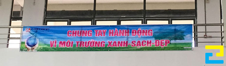 Băng rôn tuyên truyền bảo vệ môi trường khổ lớn