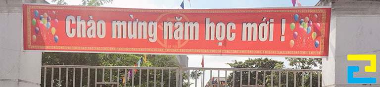 Băng rôn chào mừng năm học mới khổ lớn