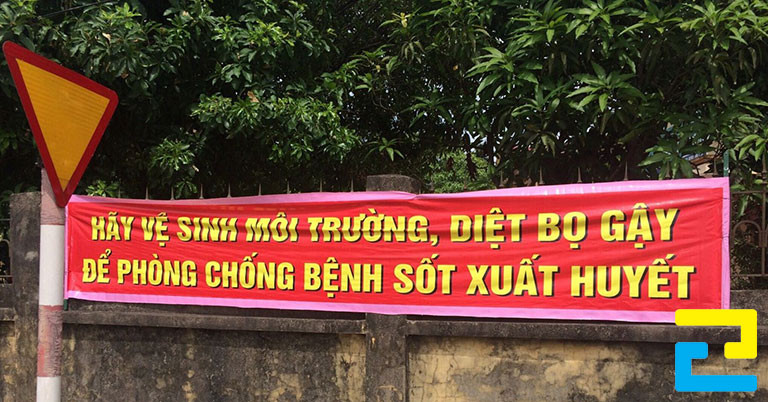 Băng rôn tuyên truyền phòng chống sốt xuất huyết