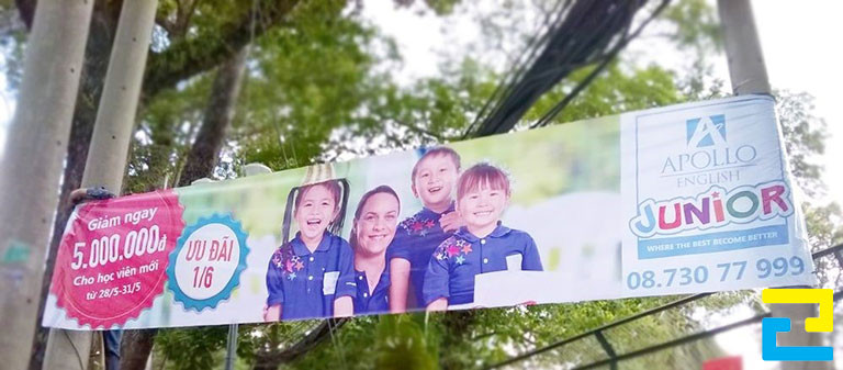 Băng rôn tuyển sinh ưu đãi 1/6