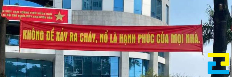 Băng rôn tuyên truyền phòng cháy chữa cháy khổ lớn
