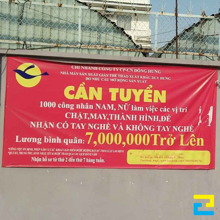 Dự án in băng rôn tuyển dụng