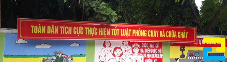 Băng rôn tuyên truyền phòng cháy chữa cháy khổ lớn