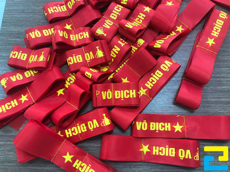 In băng rôn đeo đầu "Việt Nam Vô Địch"