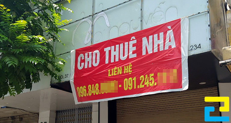 Băng rôn cho thuê nhà khổ ngang