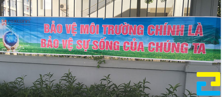 Băng rôn tuyên truyền bảo vệ môi trường