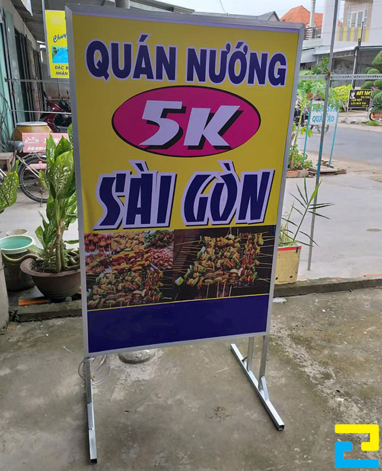 In biển hiệu quảng cáo đứng quán nướng