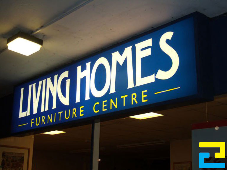 In biển quảng cáo hộp đèn Living Homes