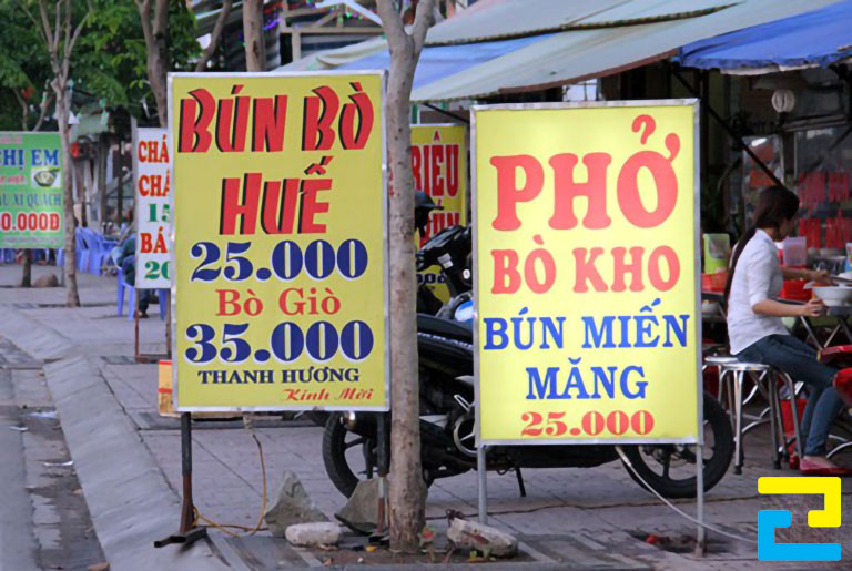 In hộp đèn quảng cáo bún bò Huế & Phở