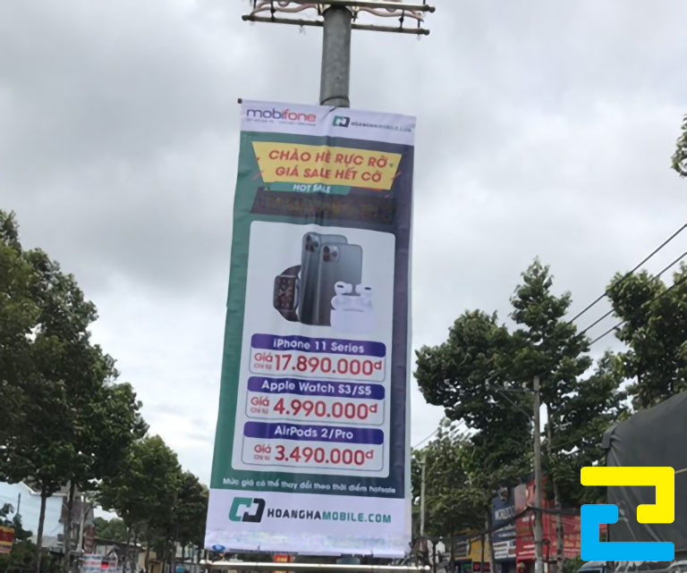 In băng rôn quảng cáo điện thoại