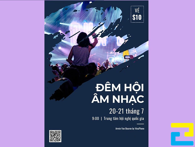 Poster sự kiện đêm hội âm nhạc