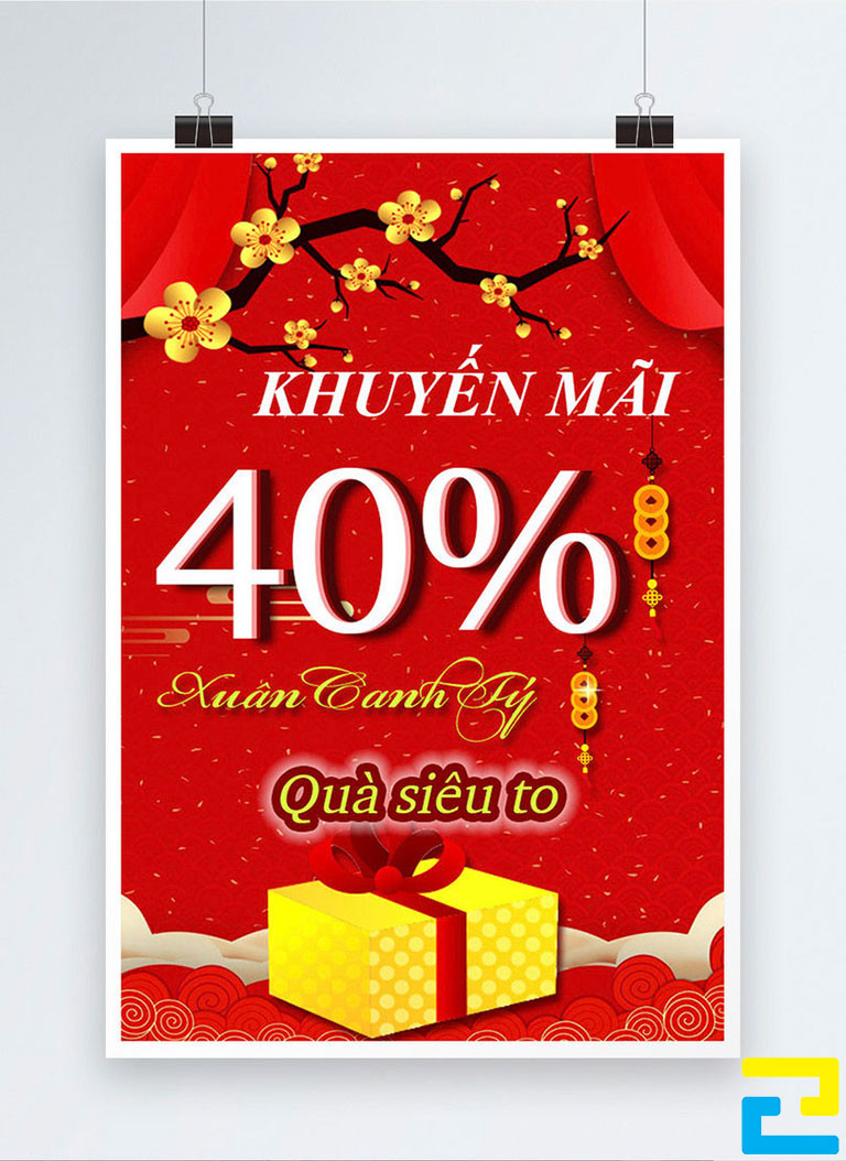 Poster khuyến mãi giảm giá 40%