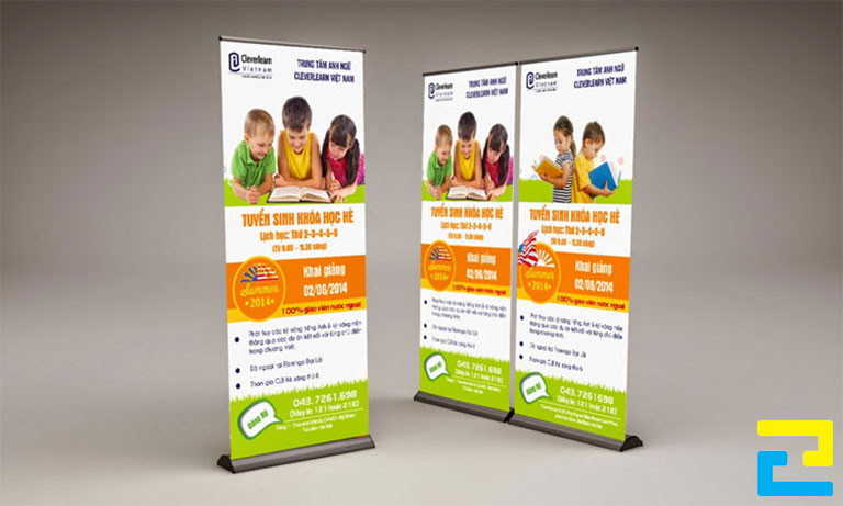 Ấn phẩm standee được in bằng giấy PP trong nhà sẽ có màu sắc in tươi tắn và rất rực rỡ