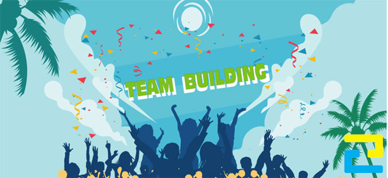 Mẫu 3: Mẫu thiết kế team building background đơn giản