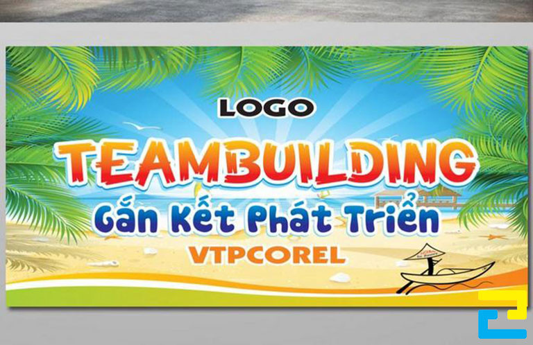 Mẫu 4: Backdrop team building gắn kết phát triển