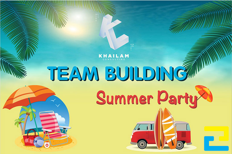 Mẫu 8: Backdrop team building Summer party