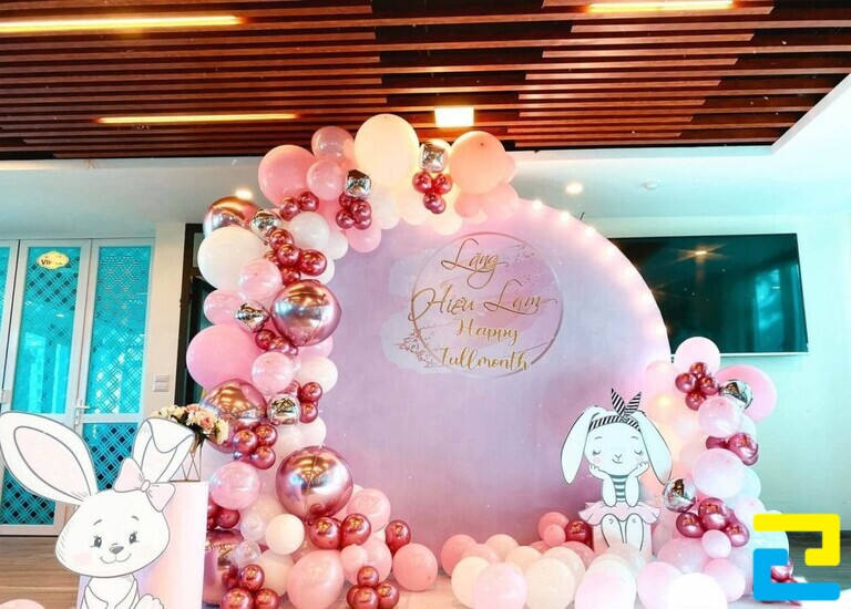 Mẫu background sinh nhật cho bé Hiểu Lam