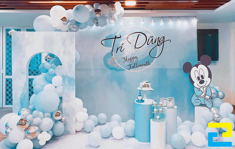 Mẫu background sinh nhật cho bé trai Trí Dũng