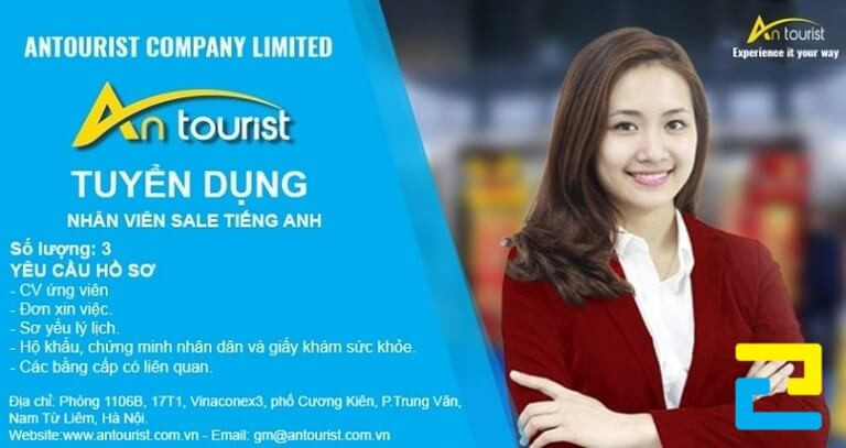 Mẫu banner tuyển dụng nhân viên sale tiếng anh