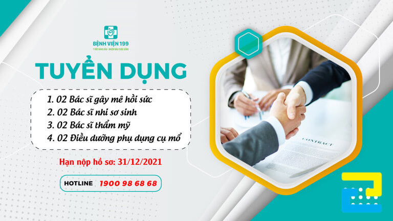 Mẫu banner tuyển dụng nhân viên y tế