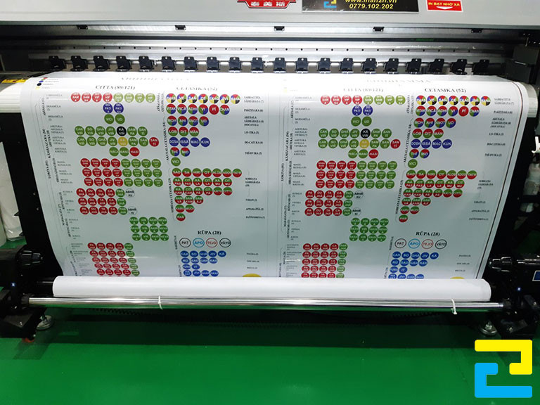 In decal sữa bảng nêu chi pháp khổ lớn cho trung tâm Phật Giáo tại phường 4, Phú Nhuận