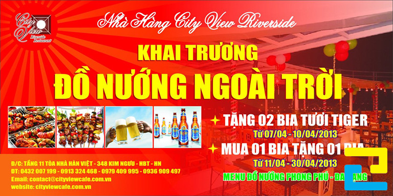 In băng rôn khai trương quán ăn là sử dụng máy in để in những thông tin chứa về sự kiện khai trương trên chất liệu bạt hiflex, giấy PP