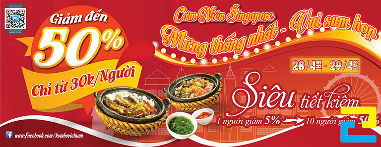 Ấn phẩm băng rôn khai trương tiệm ăn sẽ giúp trang trí cho quán ăn trông trở nên chuyên nghiệp và đẹp mắt hơn