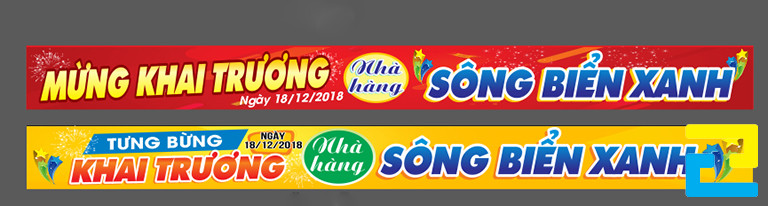 Băng rôn khai trương được thiết kế độc đáo, đồng thời được đặt ở đúng vị trí sẽ là công cụ quảng bá thương hiệu rất hiệu quả