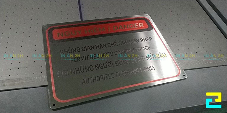 Sản phẩm in bảng hiệu trên chất liệu Alu do Công Ty In Ấn Quảng Cáo 2H sản xuất