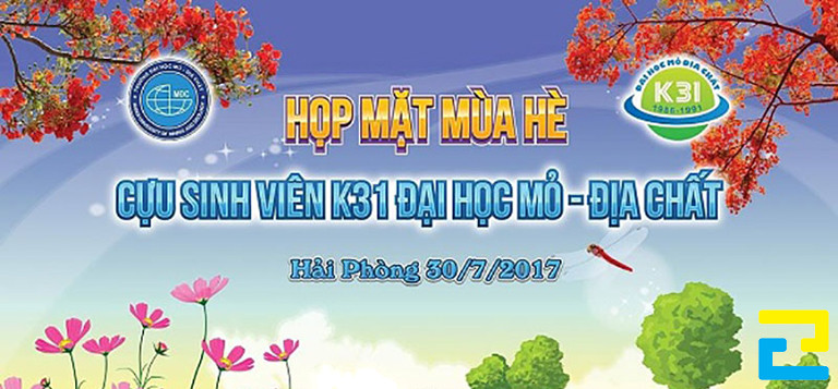 Quý khách có thể tự sáng tạo nên thông điệp cho mẫu file in băng rôn họp mặt lớp của mình