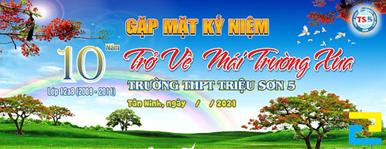 Quý khách có thể cung cấp mẫu file in băng rôn họp mặt lớp có sẵn, nhân viên sẽ tiến hành chỉnh sửa file in theo yêu cầu