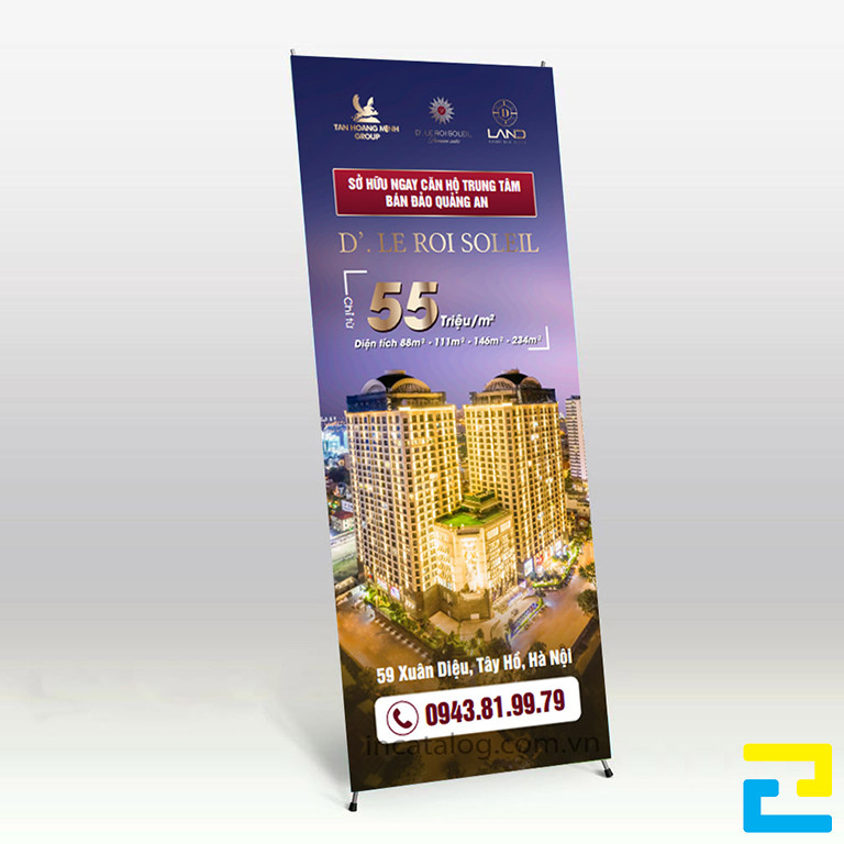 Quý khách đến xưởng In Ấn Quảng Cáo 2H để nhận standee, hoặc có thể yêu cầu chúng tôi giao ấn phẩm đến tận nơi