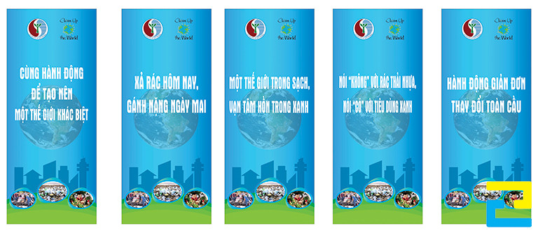 Quý khách có thể thoải mái lựa chọn những kích thước băng rôn bảo vệ môi trường như: 40 x 140cm, 45 x 145cm, 50 x 150cm, 65 x 150cm,...