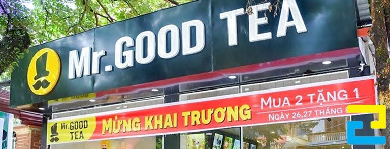 Sản phẩm banner trà sữa thường được ứng dụng để treo ở mặt tiền, bên trong,... quán trà sữa