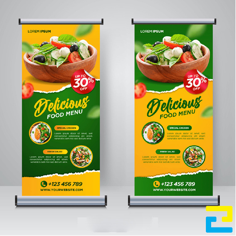 Sau khi quý khách đặt cọc chi phí in standee, nhân viên sẽ tiến hành thiết kế file in standee cho nhà hàng theo mọi yêu cầu